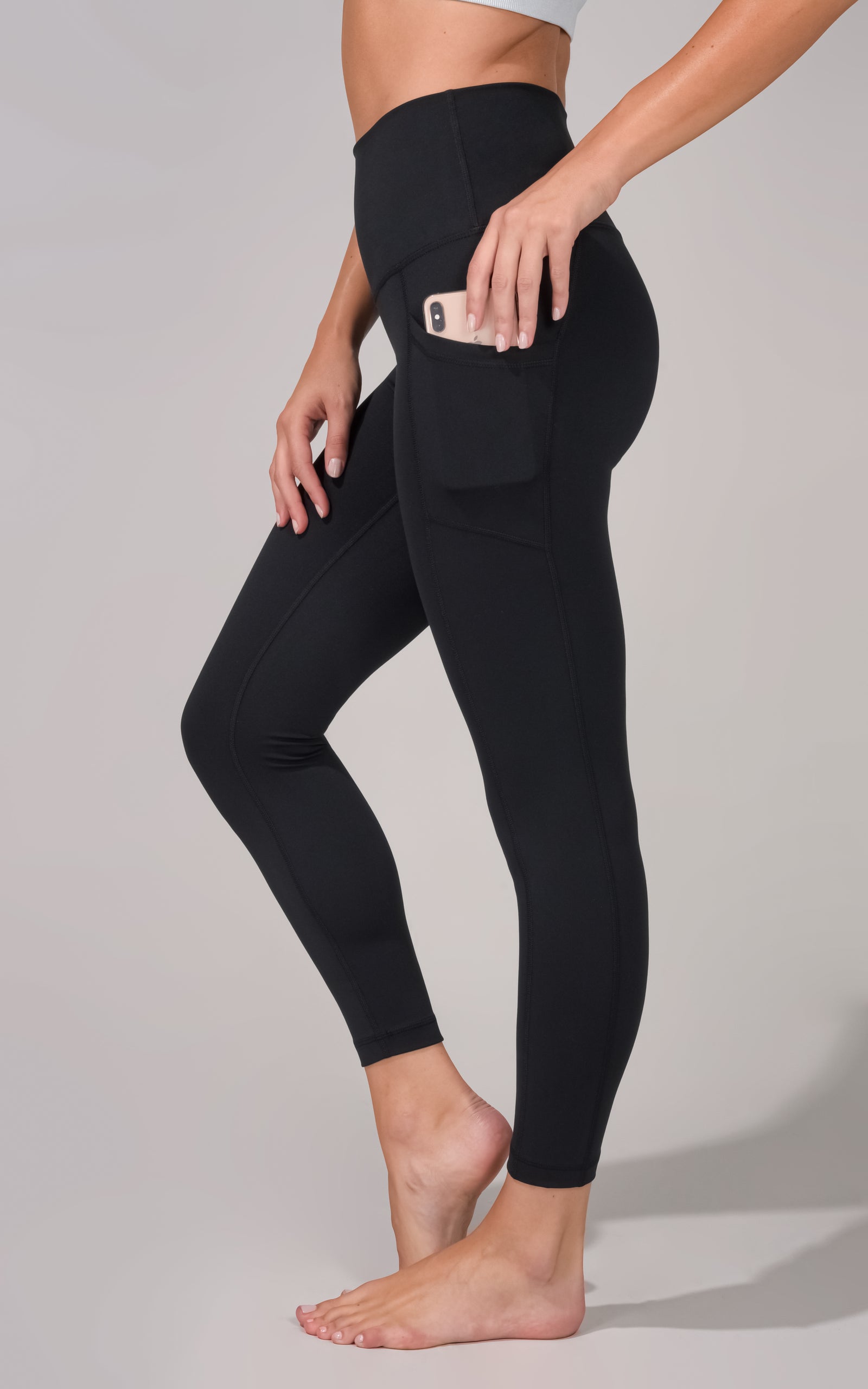 Lux Elastic Free High Rise Side Pocket 7/8 Ankle Legging