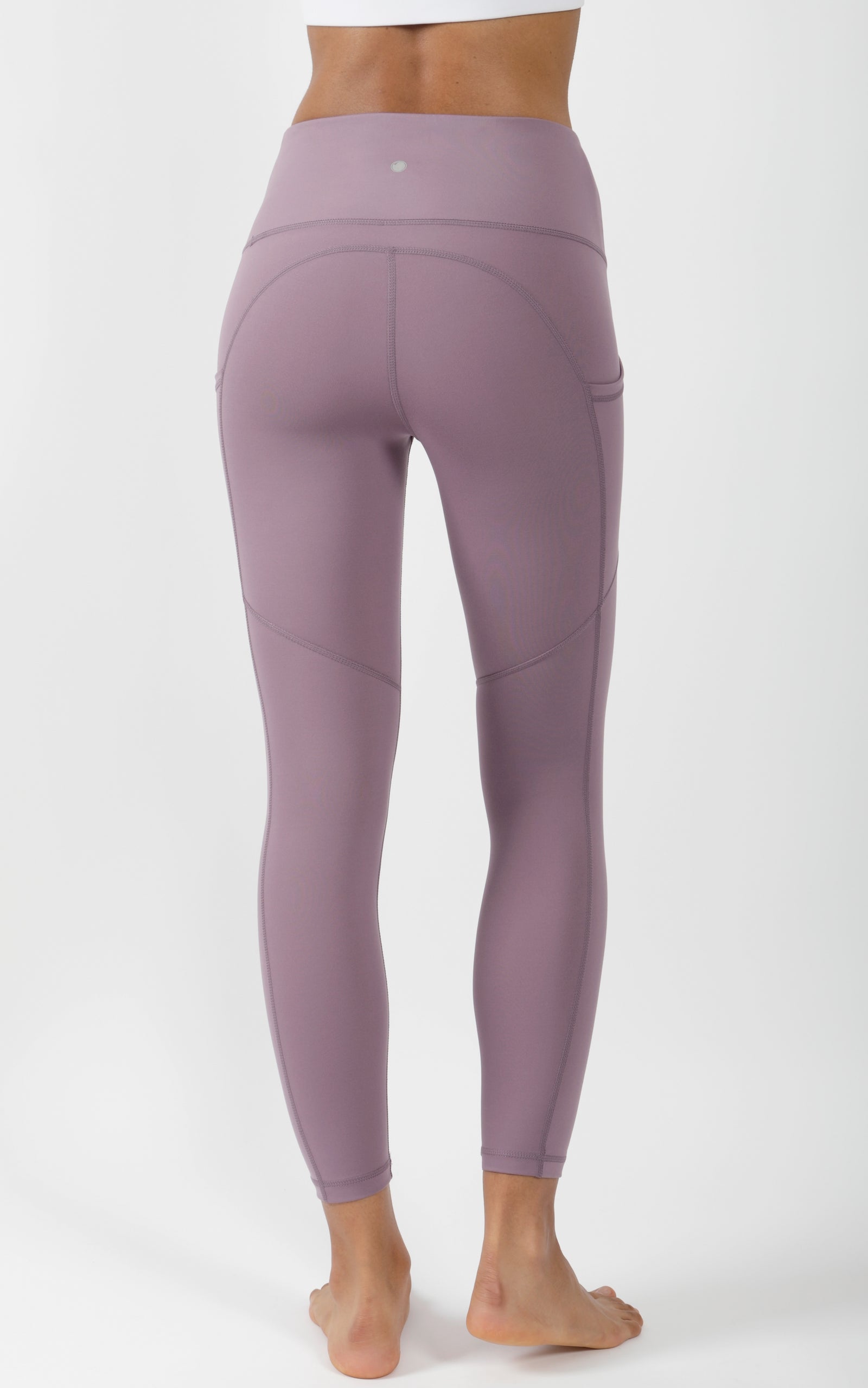 "Lux" High Waist Side Pocket 7/8 Ankle Legging with Curved Yoke
